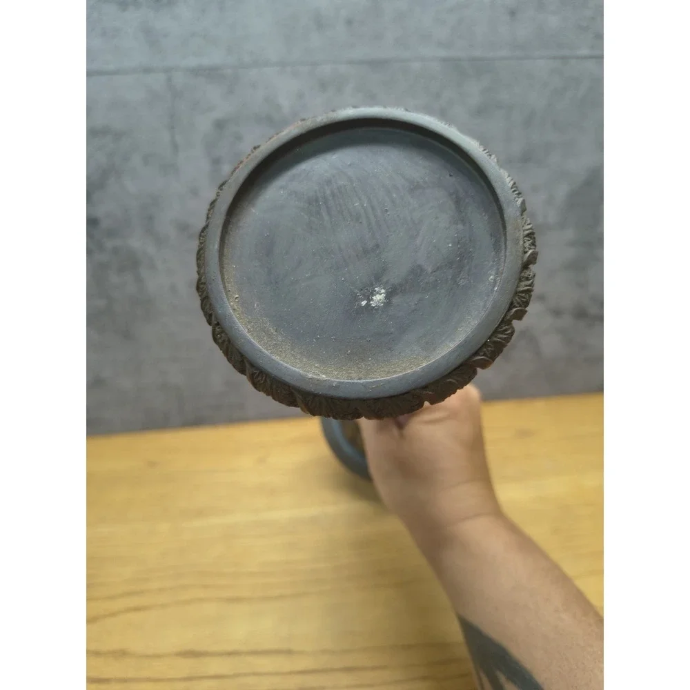 Candle Holder Pedestal Made Of Metal And Ceramic